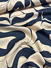 Abstract blue and cloudy white - Viscose twill