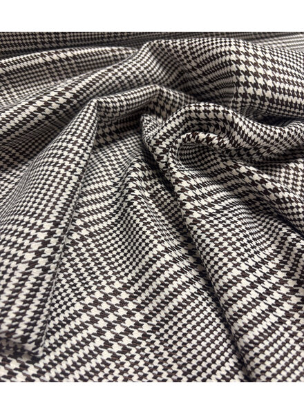 dark brown houndstooth - beautiful woven trouser fabric