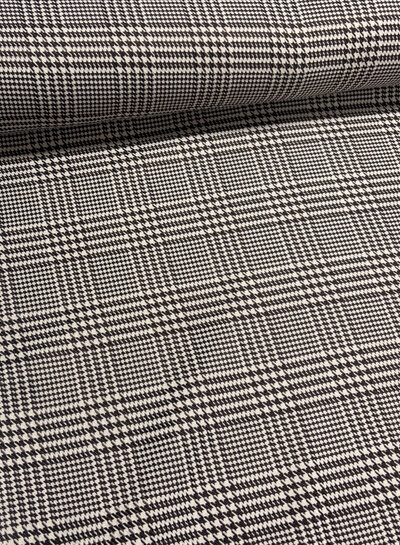 dark brown houndstooth - beautiful woven trouser fabric