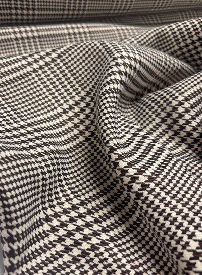 dark brown houndstooth - beautiful woven trouser fabric