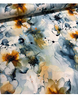 organic watercolor blue - viscose jersey