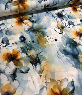 biologisch aquarel blue - viscose jersey