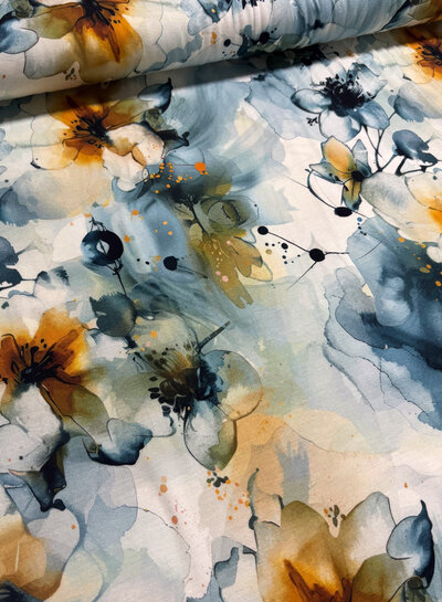 biologisch aquarel blue - viscose jersey