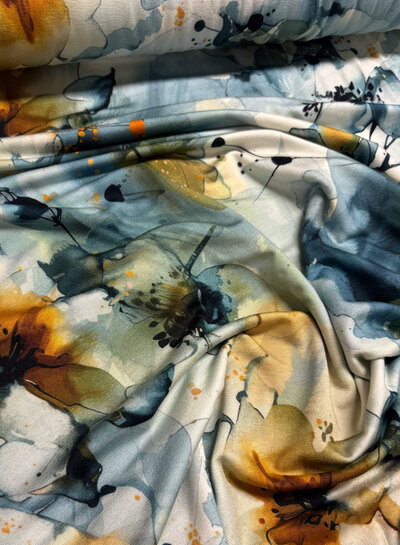 biologisch aquarel blue - viscose jersey