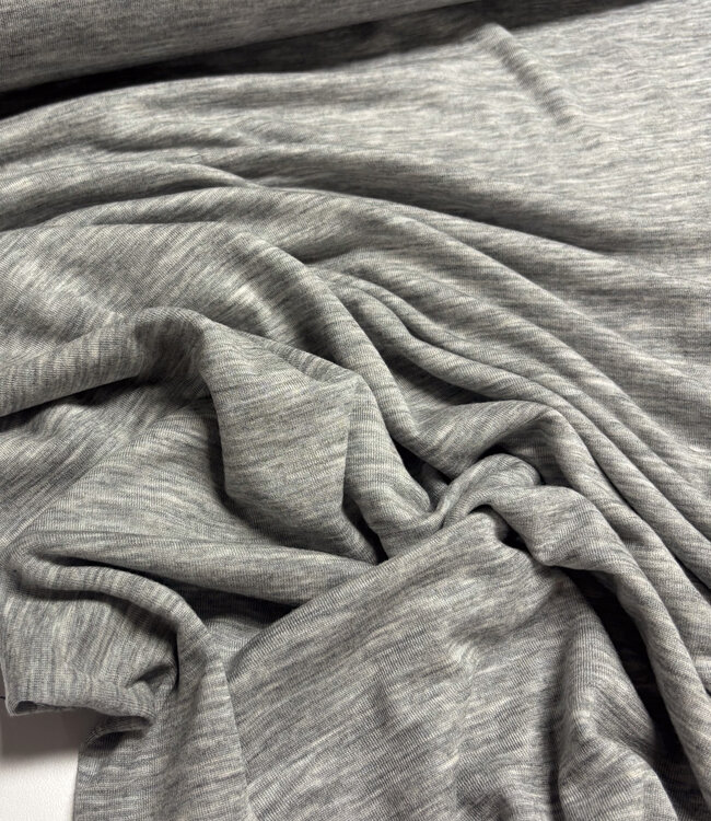 merino 100% lichtgrijs gemeleerd - prachtig gebreid