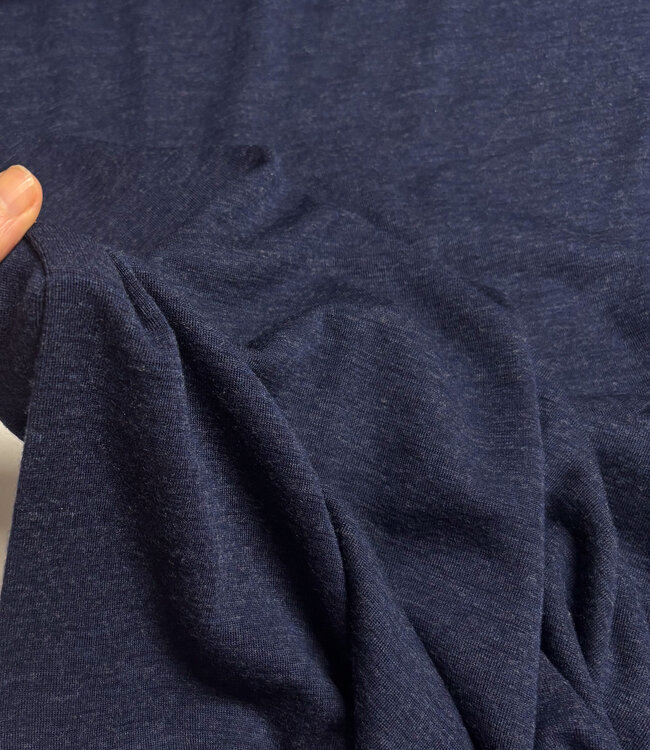merino 100% marineblauw - prachtig gebreid