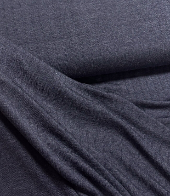 marineblauw merino en zijde - prachtig gebreid