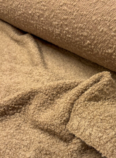 Wool Bouclé fleece - taupe beautiful wool quality