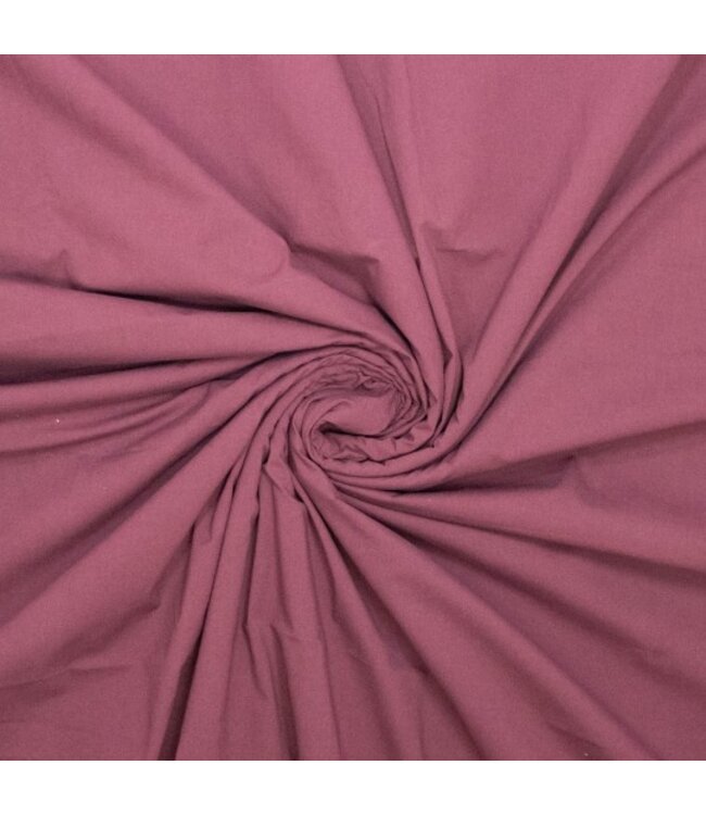Fibremood Aubergine (Mauve Wine) paper touch poplin katoen met een beetje stretch