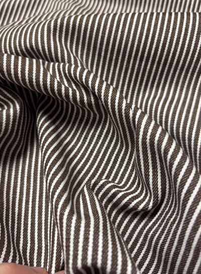 dark brown fine stripes - denim jeans
