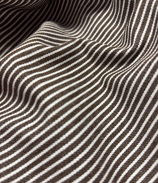 dark brown fine stripes - denim jeans 8oz
