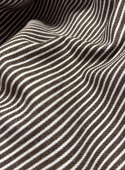 dark brown fine stripes - denim jeans 8oz