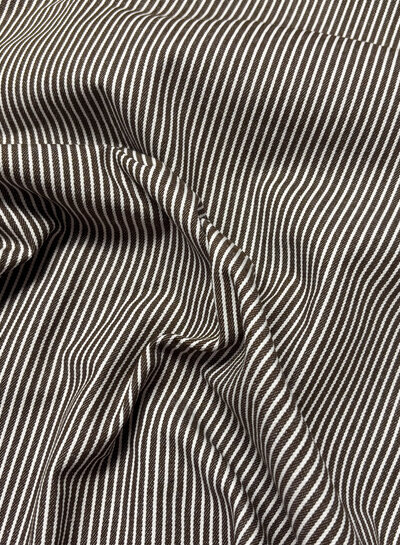 dark brown fine stripes - denim jeans