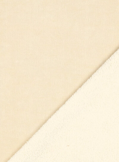 ecru - velor fleece - double face