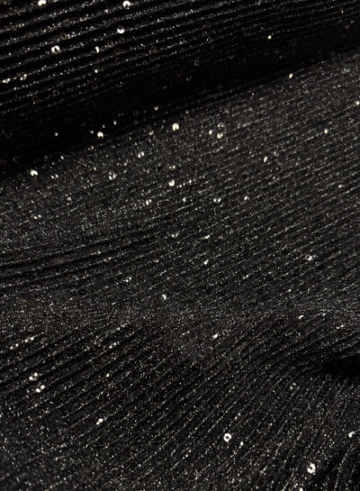 deadstock black - ribbed fabric with sequins