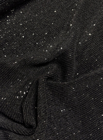 deadstock black - ribbed fabric with sequins