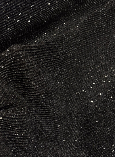 deadstock black - ribbed fabric with sequins