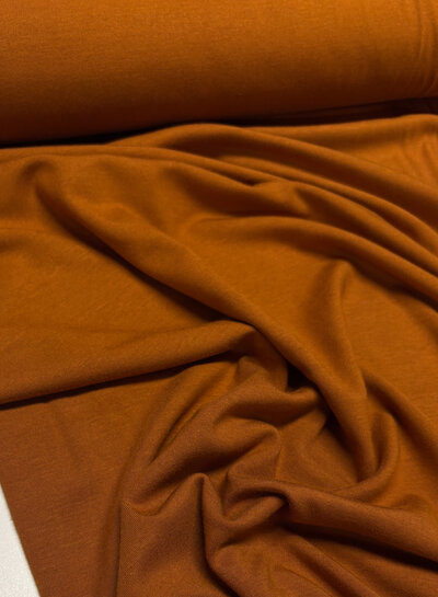 cognac - soft heavy viscose jersey - interlock knit