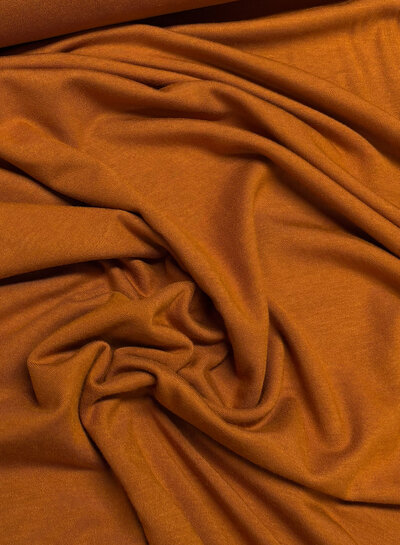 cognac - soft heavy viscose jersey - interlock knit