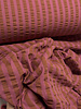 raspberry/toffee stripes - seersucker