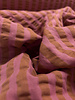 raspberry/toffee stripes - seersucker