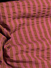 raspberry/toffee stripes - seersucker