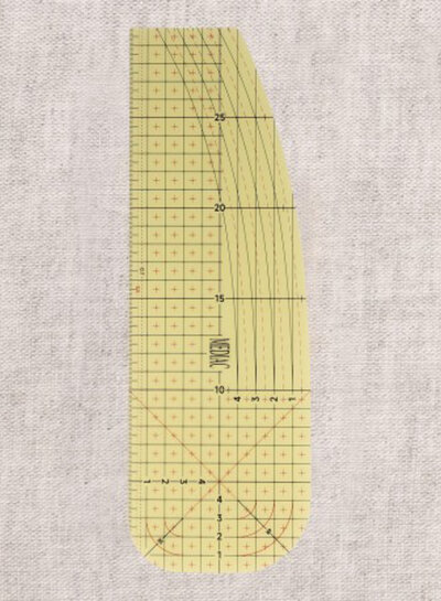 ironing ruler rounded and straight - 10 x 30 cm