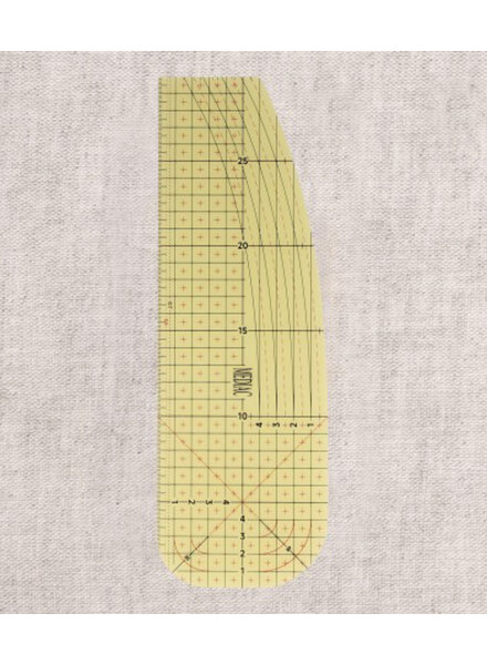 ironing ruler rounded and straight - 10 x 30 cm