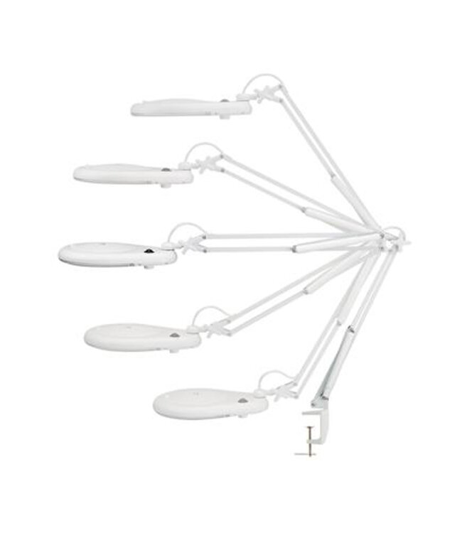 Vergrootglas met LED-lamp en klem