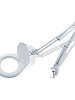 Magnifying glass with LED lamp and clamp