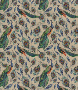 peacocks - canvas