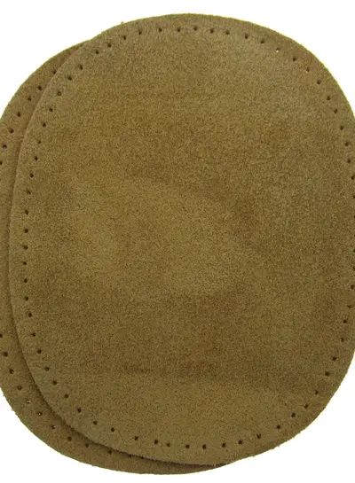 knie elleboog patch - suede camel