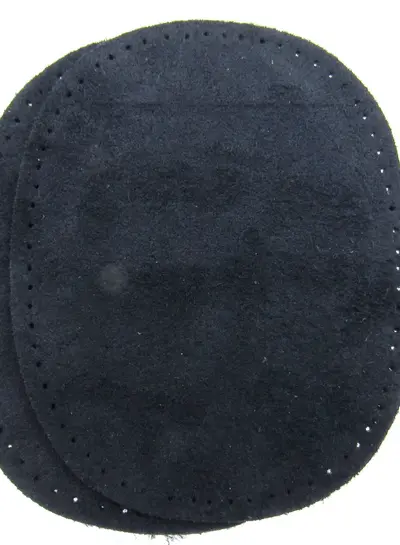 knie elleboog patch - suede marineblauw