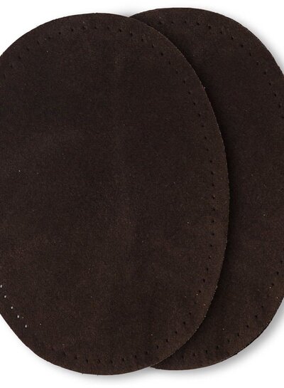 knie elleboog patch - suede donkerbruin