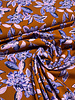 lilac peonies - rust and lilac - woven viscose