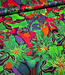 Marylene Madou colorfull green - viscose satijn - (bruidsatijn kwaliteit)