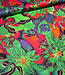 Marylene Madou colorfull green - viscose satijn - (bruidsatijn kwaliteit)