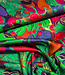Marylene Madou colorfull green - viscose satijn - (bruidsatijn kwaliteit)