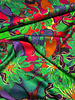 Marylene Madou colorfull green - viscose satijn - (bruidsatijn kwaliteit)