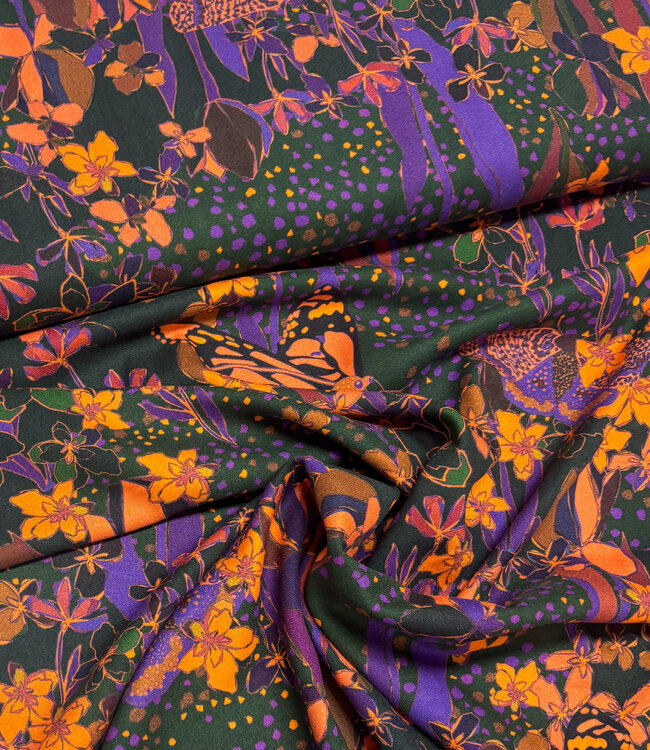Marylene Madou enchanted forest - prachtige viscose crepe