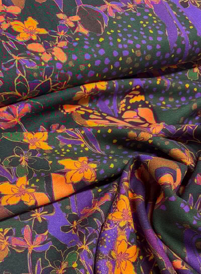 Marylene Madou enchanted forest - beautiful viscose crepe