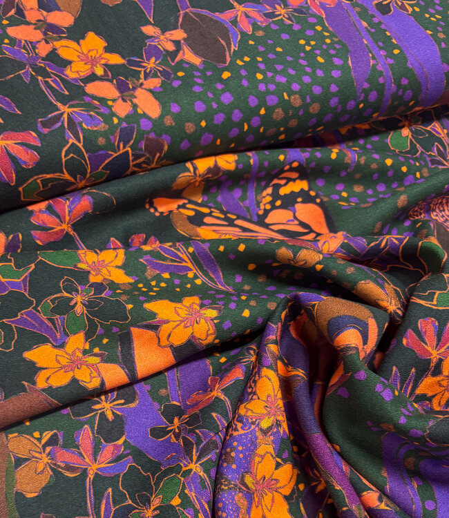 Marylene Madou enchanted forest - prachtige viscose crepe
