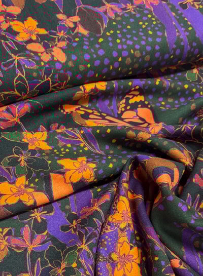 Marylene Madou enchanted forest - beautiful viscose crepe