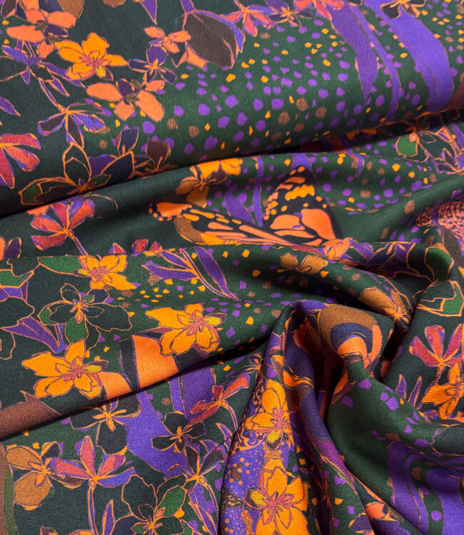 Marylene Madou enchanted forest - prachtige viscose crepe