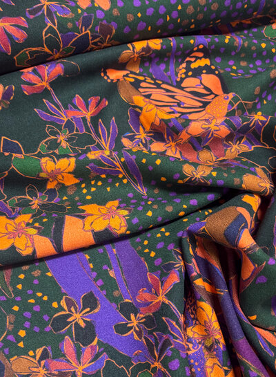 Marylene Madou enchanted forest - prachtige viscose crepe