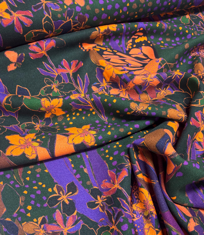 Marylene Madou enchanted forest - prachtige viscose crepe
