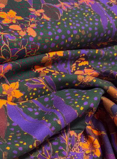 Marylene Madou enchanted forest - beautiful viscose crepe