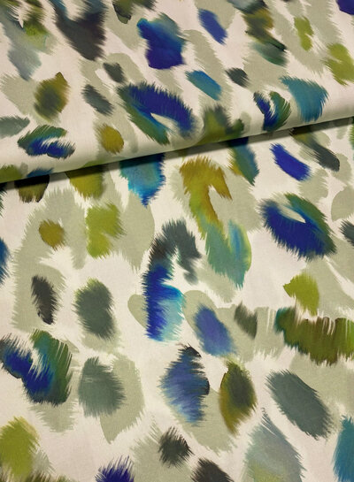 green leopard - beautiful poplin viscose with a bit of stretch