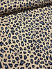 Poppy fabrics blue leopard - linnen viscose blend