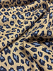 Poppy fabrics blue leopard - linnen viscose blend